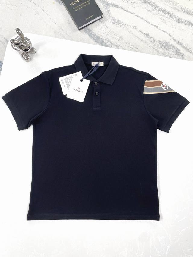 high version Moncler-Moncler-25Ss new cotton pique Polo shirt short-sleeved T-sh