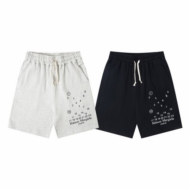 2044 High-end Maison Margiela digital embroidered terry shorts. Craftsmanship: E