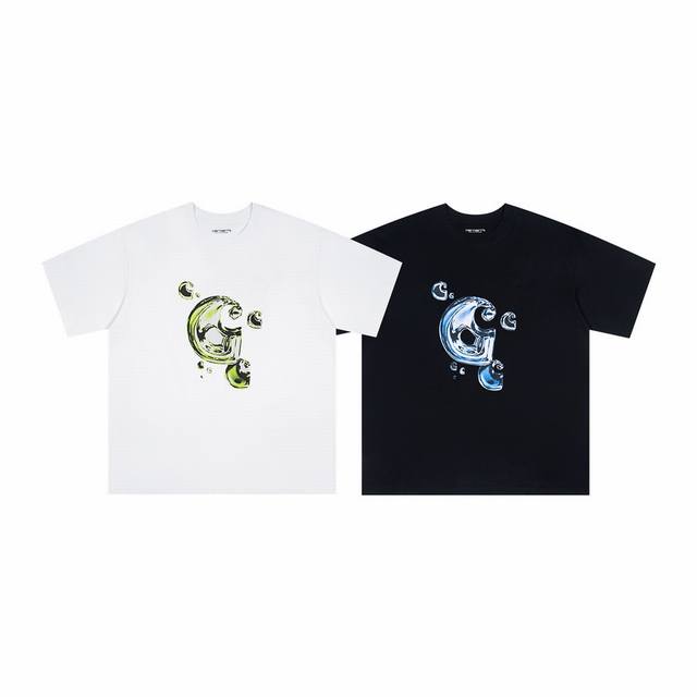 4053 Carhartt Wip Carhartt Mercury Logo Print Unisex Color: Black and White Size