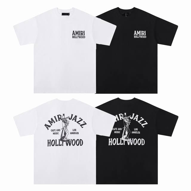 Style: 6085 Fabric: 260g double yarn Amiri 2025 spring and summer new logo round