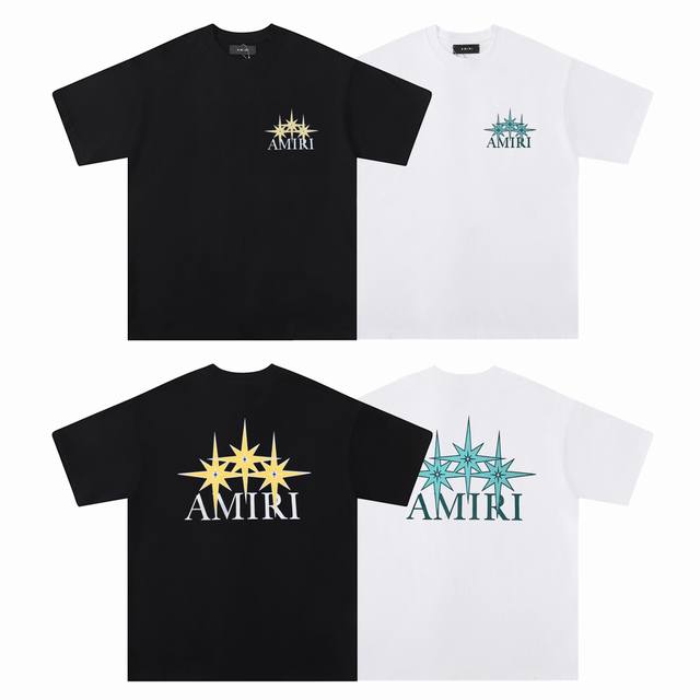 Style: 6084 Fabric: 260g double yarn Amiri 2025 spring and summer new logo round