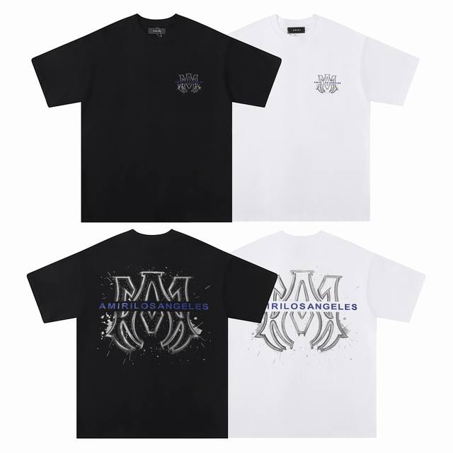 6067 Fabric: 260g double yarn Amiri 2025 spring and summer new style logo round