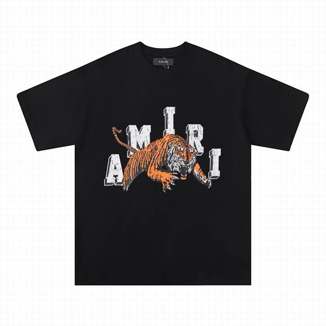 6039 Fabric: 260g double yarn Amiri 2025 spring and summer new style logo round