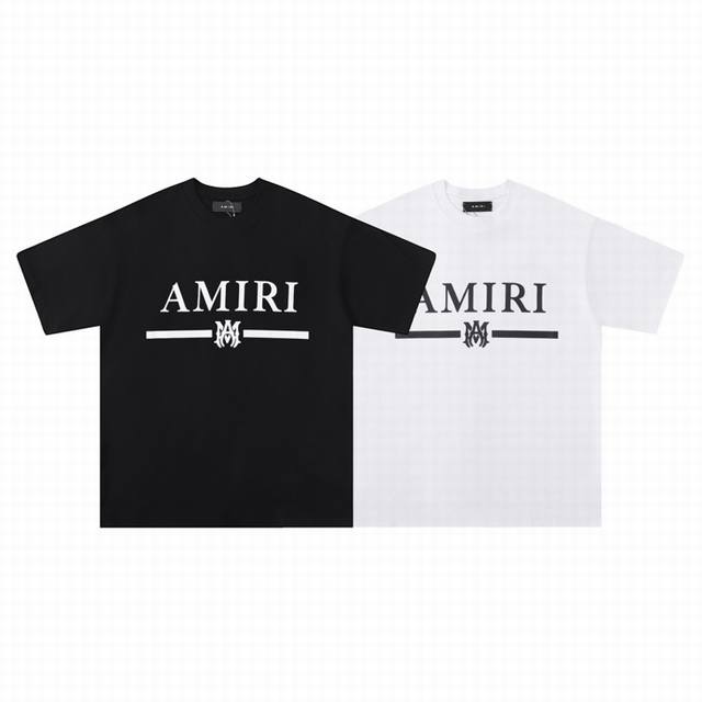 6024 Fabric: 260g double yarn Amiri 2025 spring and summer new style logo round