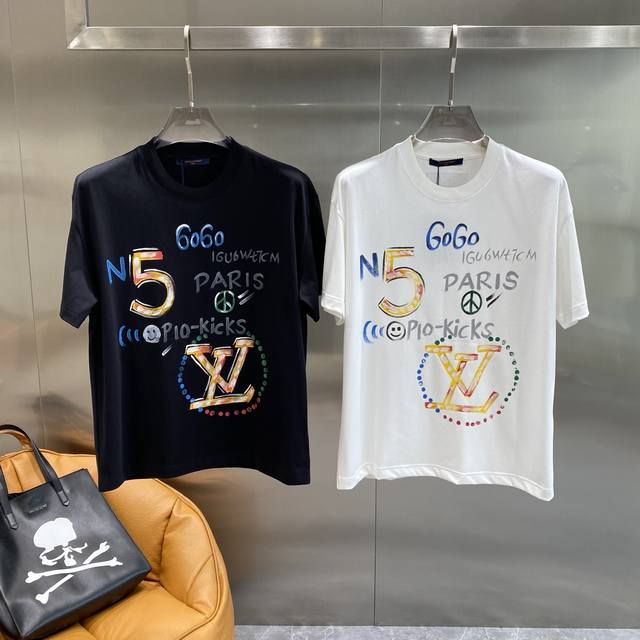 Donkey Lv graffiti T-shirt, unlocking a new fashion attitude. The colorful graff