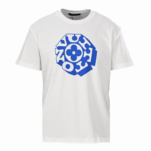 Louis Vuitton Lv blue circle print short-sleeved T-shirt genuine 9 purchase, cus