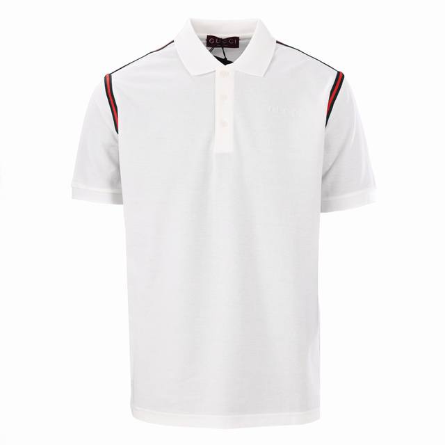 Gucci Gucci short-sleeved polo shirt with webbing stitching is made from origina