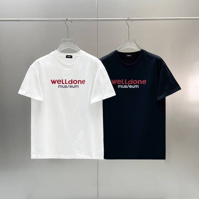 special price ?60, style W60. We11Done 25Ss basic slogan couple's loose-fitting,