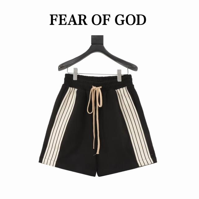 Fear Of God Season 8 Boiled Wool Striped Relaxed Shorts are made of faux wool. A