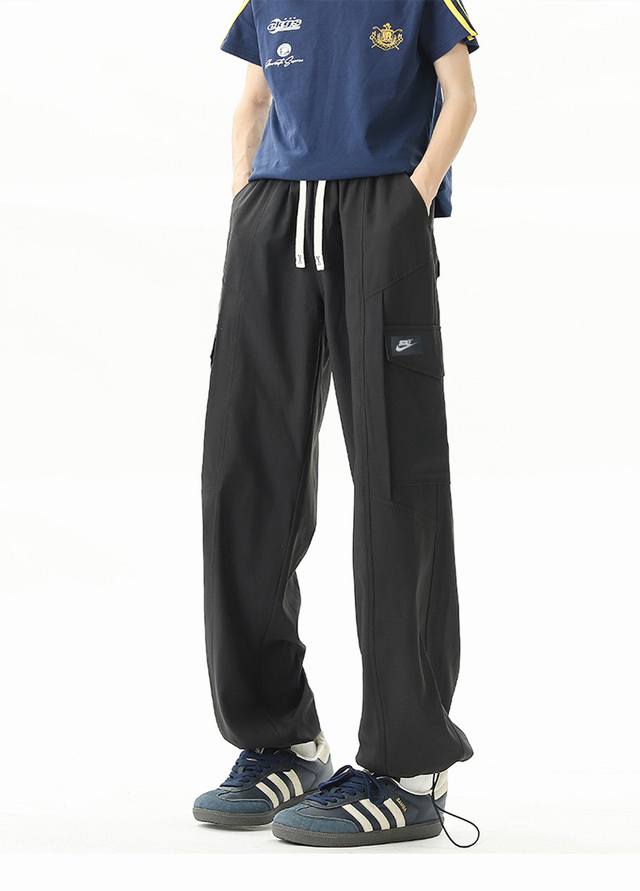 New Nike Overseas Official Website Unisex Ice Silk Casual Trousers with Woven La