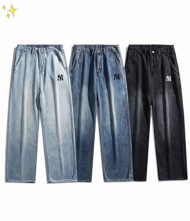 New Mlb Ny Yankees Lyocell Tencel jeans! Top-tier, 2025 Spring/Summer thin washe