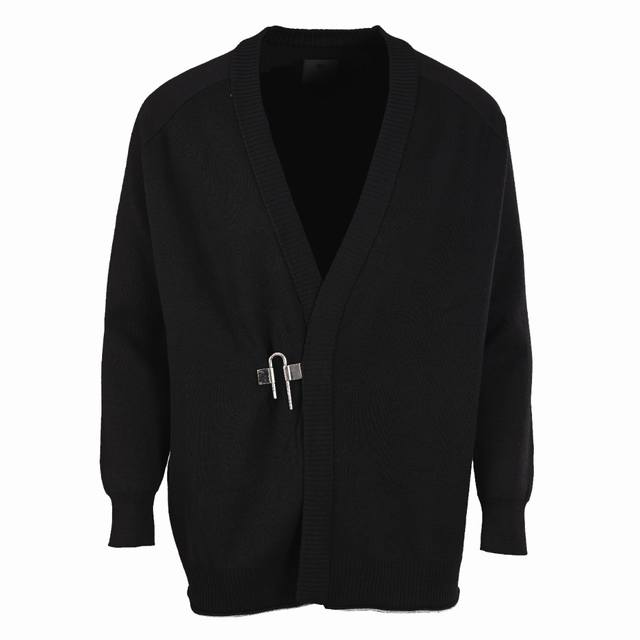 Givenchy This Gvc lock-button cardigan is knitted on an imported 12-gauge fine-n