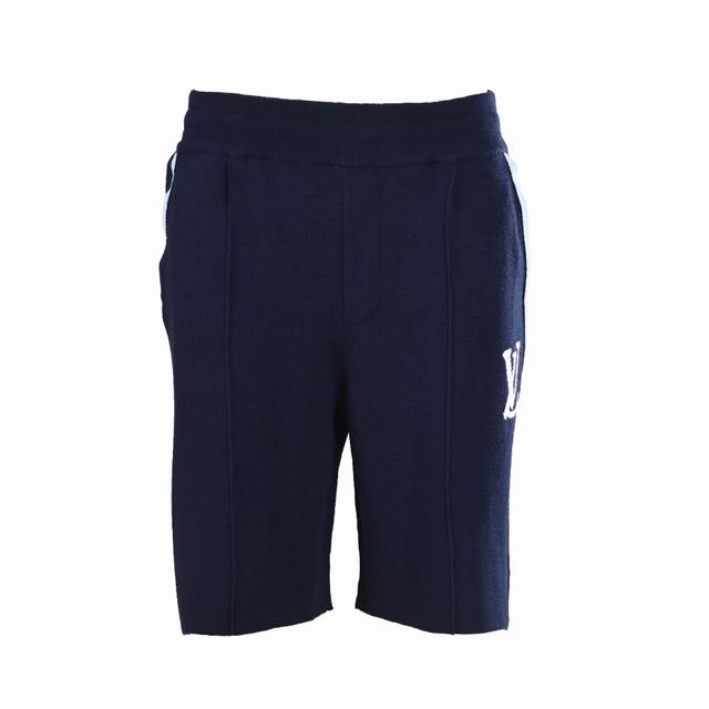 Louis Vuitton Lv logo jacquard blue edge knitted shorts authentic 12939 purchase