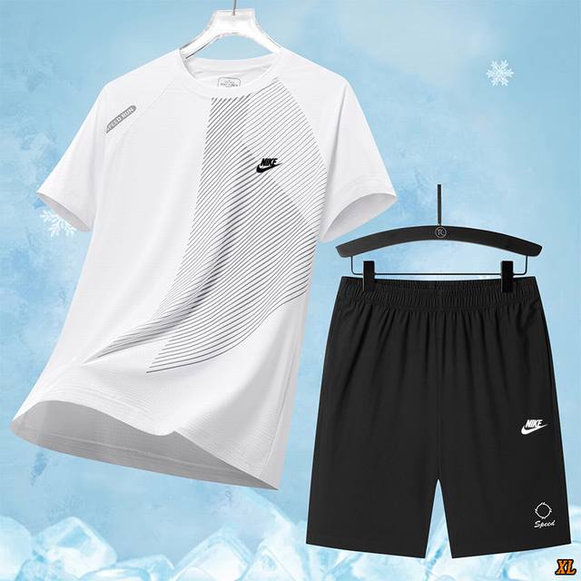 Nike exclusive real shot of the new summer high-quality short T suit sports shor
