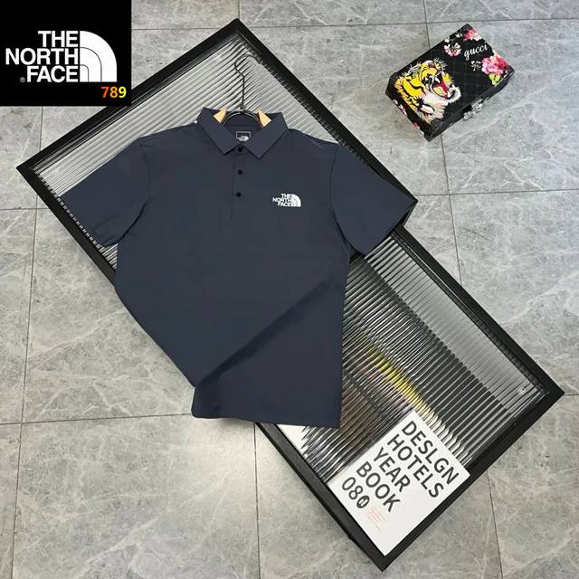 The North Face classic basic style lapel chest logo short-sleeved T-shirt, summe