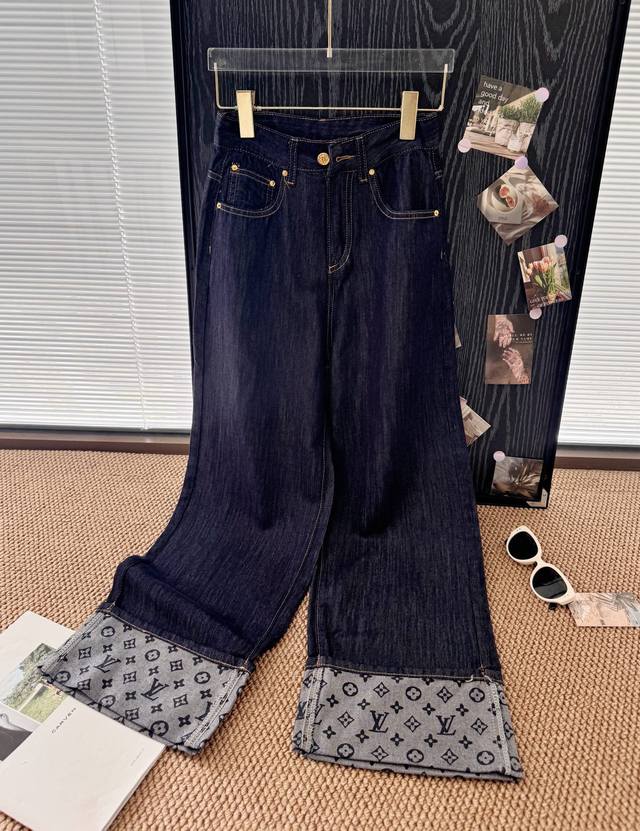 Price P: Product Name: 1V New monogram cuffed denim slim straight-leg jeans Size