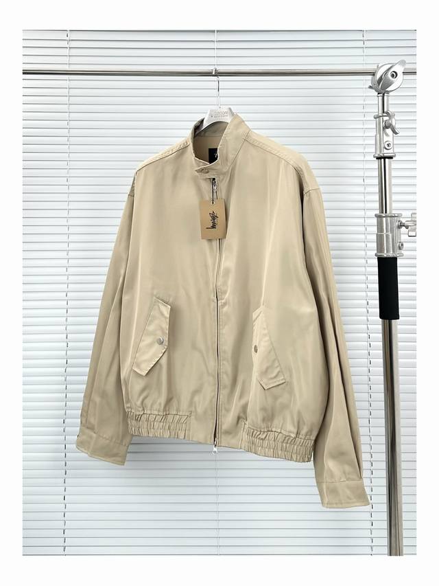 Stx zipper Harrington jacket khaki black S-Xlstussy Ss Surf Team Harrington Jack