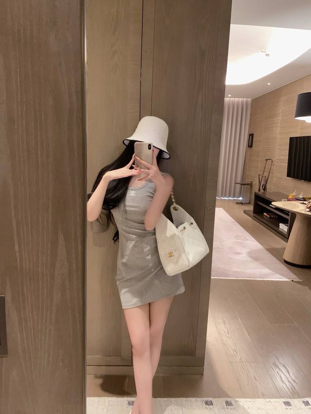 New Chanel 25Ss Early Autumn New Custom Water-soluble Lace Double C Vest Dress~~
