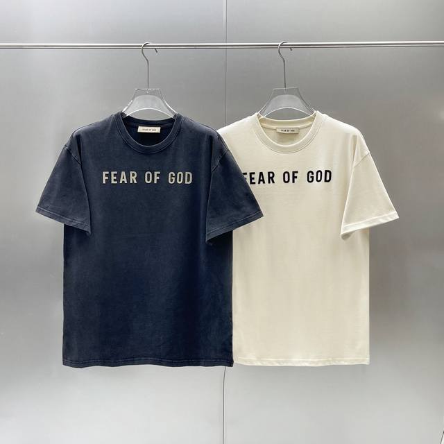 Style F30, Two-Color Release. Fear Of God Fog Logo Printed Crewneck T-Shirt. Bas
