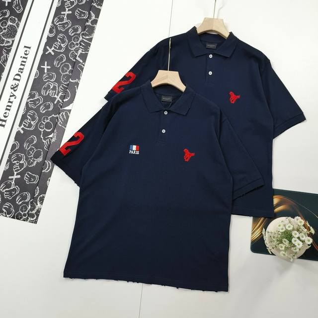 Sizes XS-L. Scratched and distressed Balenciaga short-sleeved T-shirt with warho