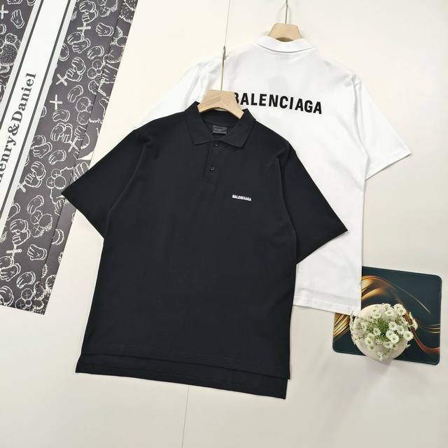 a popular 2025 summer new arrival, Balenciaga Polo shirt with front and back log