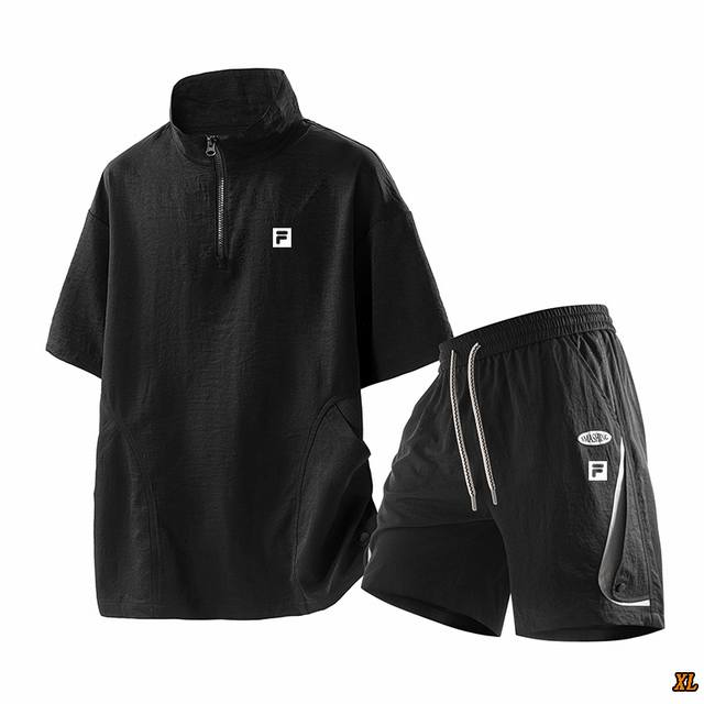 Fila exclusive real shot of the new summer high-quality large size ice silk quic
