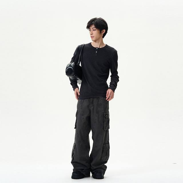 Style No.-913 Cleanfit new heavy enzyme sanded American retro workwear pocket Vi