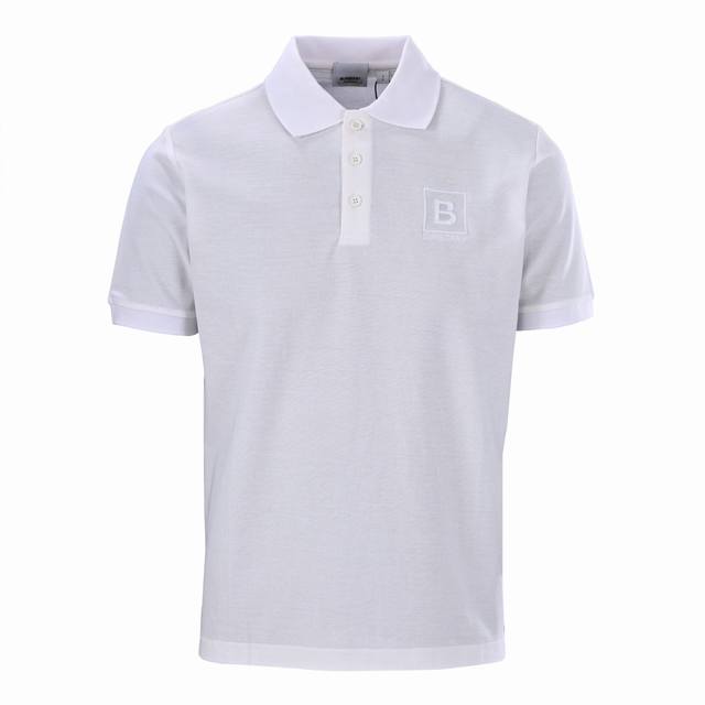 Burberry Bbr short-sleeved polo shirt with a B-embroidered chest is made from Bu