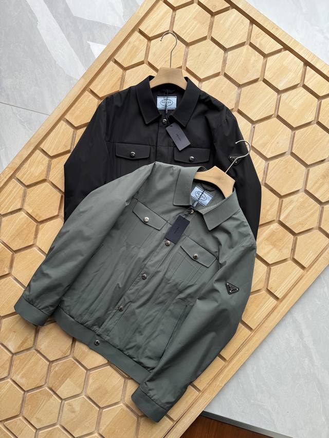 Prada Workwear Jacket, Spring 25, new style. This men's casual jacket features a