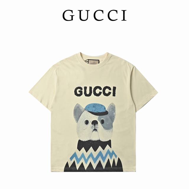 Gucci 25Ss new fun cartoon series printed round neck short-sleeved seamless earl