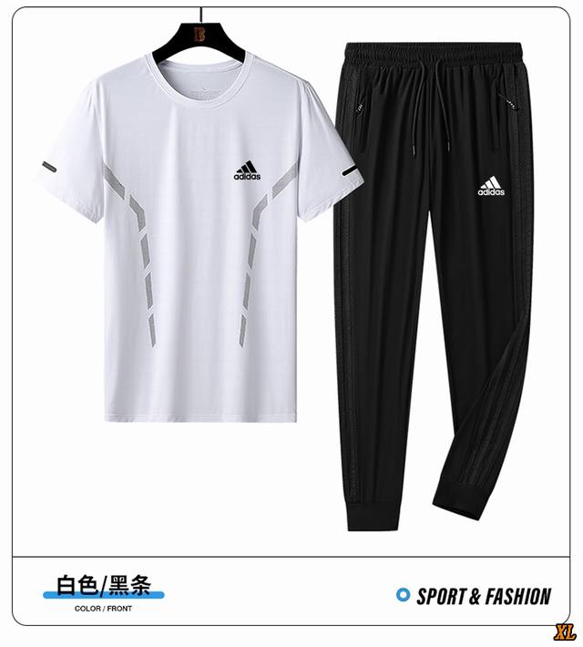 Adidas exclusive real shot of the new summer high-quality three-bar hot-selling