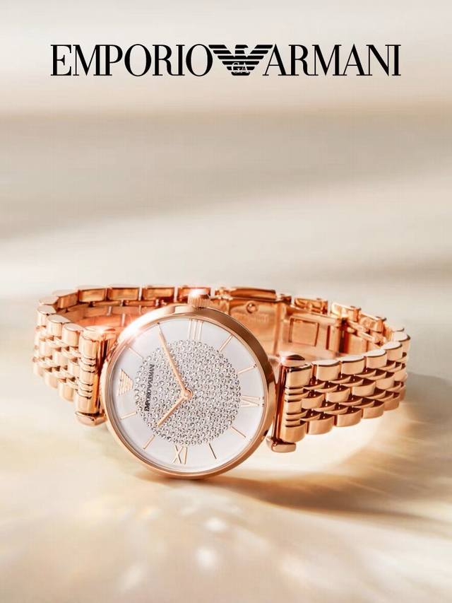 Emporio Armani Rose Gold All-Gold Gypsophila Watch, Armani Elegant Women's Quart