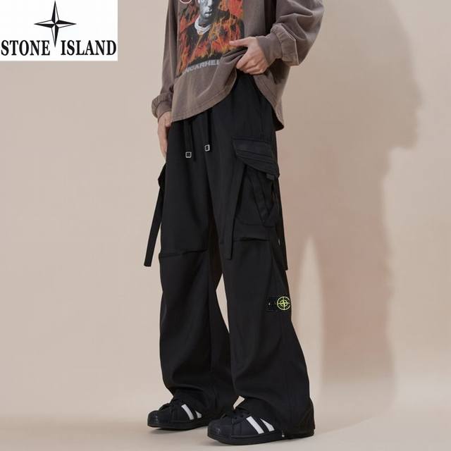 Stone Island's new fall collection features unisex elastic waist drawstrings, ve