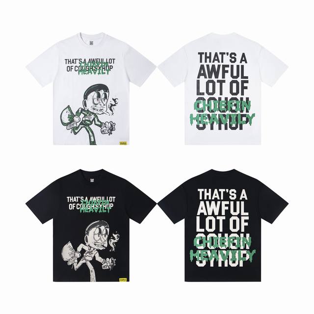 Ts01 Chiefin Heavily T-Shirt High version cartoon pattern villain running print