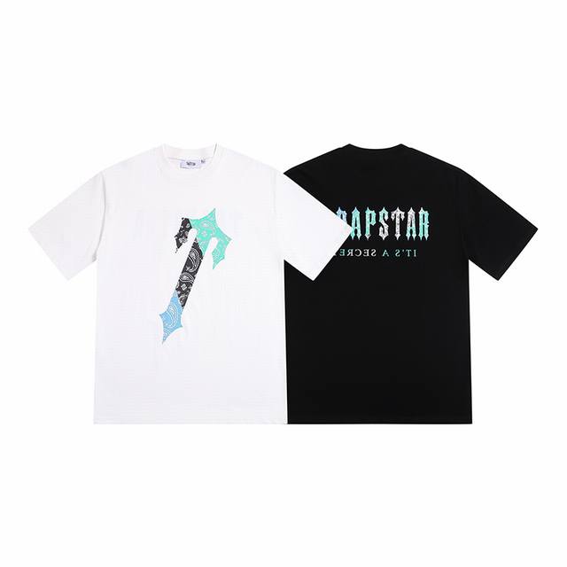 Yh613 Trapstar 280g heavyweight double yarn pure cotton loose short sleeve T-shi