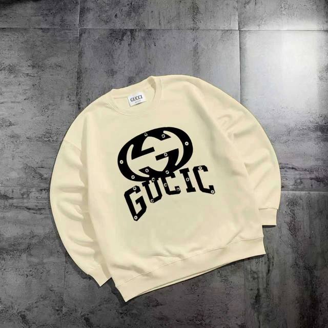 New arrival Gucci series basic couple round neck sweatshirt fabric is made of he