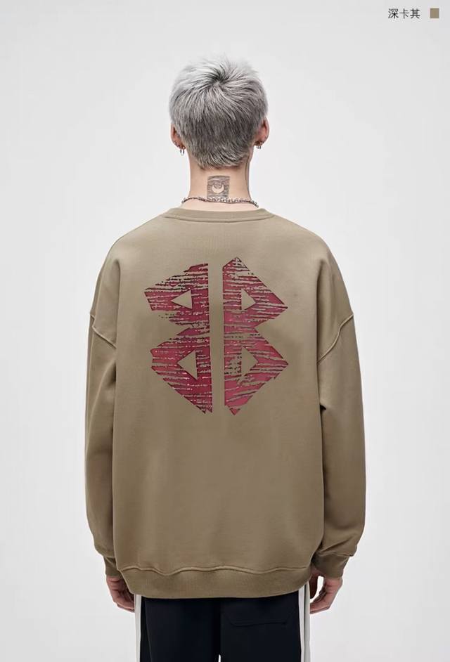 New arrival Balenciaga series basic couple round neck sweatshirt fabric is made