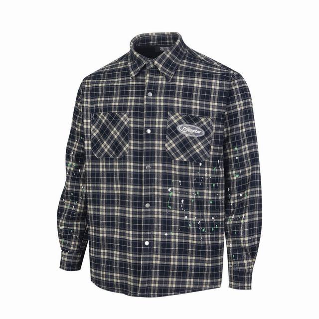 T927 New Trapstar Autumn and Winter Unisex Plaid Quilted Shirt Jacket 21 Color: