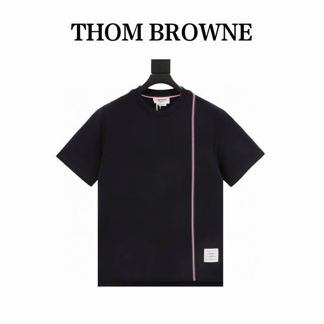 Thom Browne Thom Browne's three-color striped crew neck short-sleeved sweatshirt