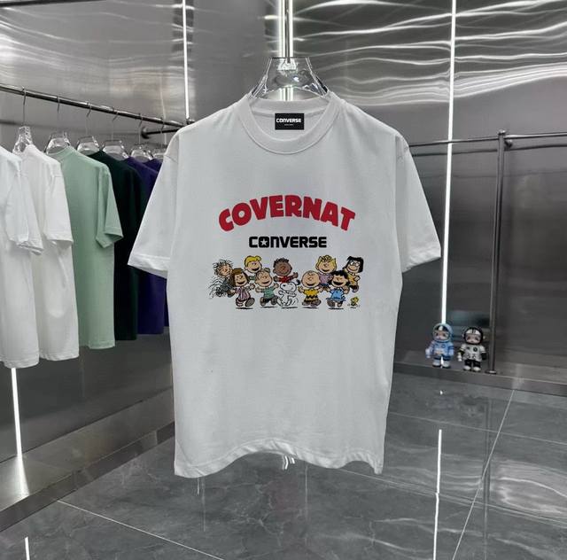 Converse Snoopy Family Series retro couple print short-sleeved T-shirt with drop