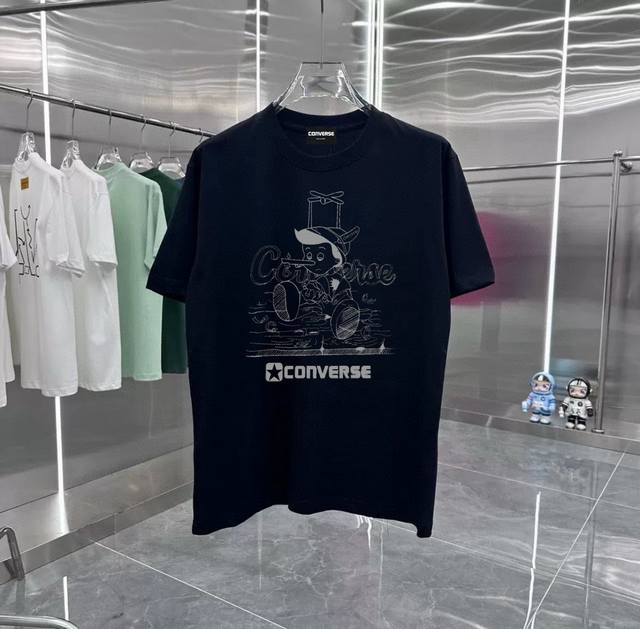 Converse Pinocchio series counter retro couple print short-sleeved T-shirt with