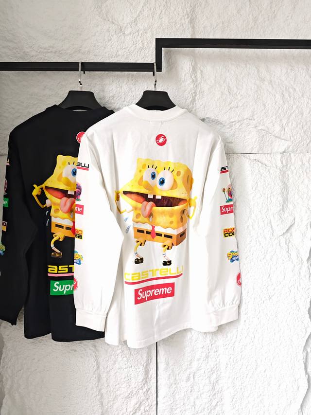 Supreme x Spongebob Squarepants x Castelli collaboration Ss Week11 Racing LS Tee