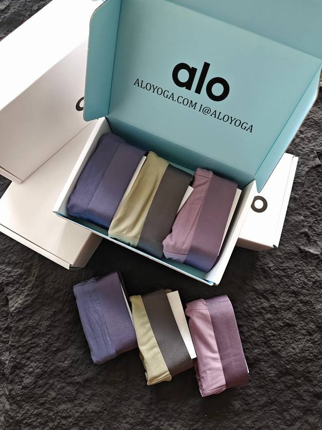Alo new men's underwear boutique boxed three pairs per box, foreign orders, fabr