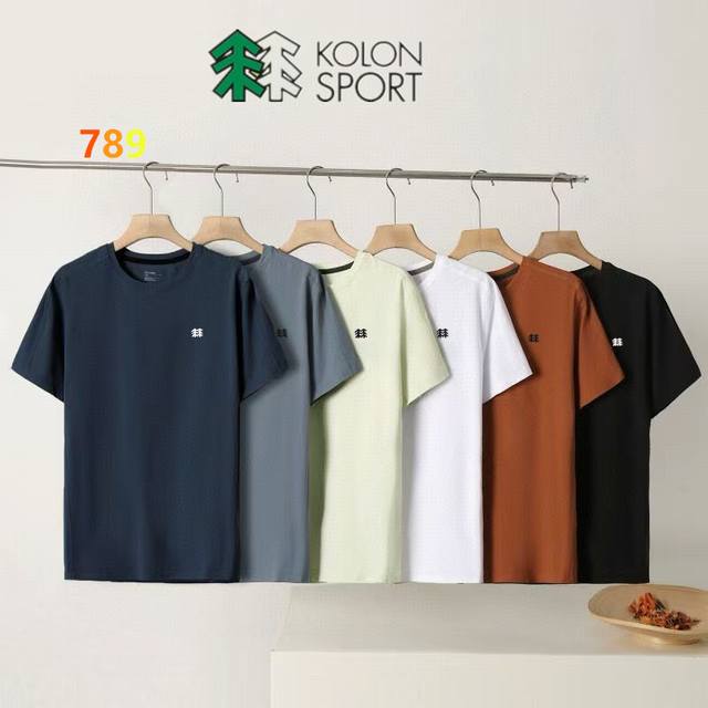 Kolon Sport Cologne 25 new T-shirt fabric is skin-friendly and soft, slightly br