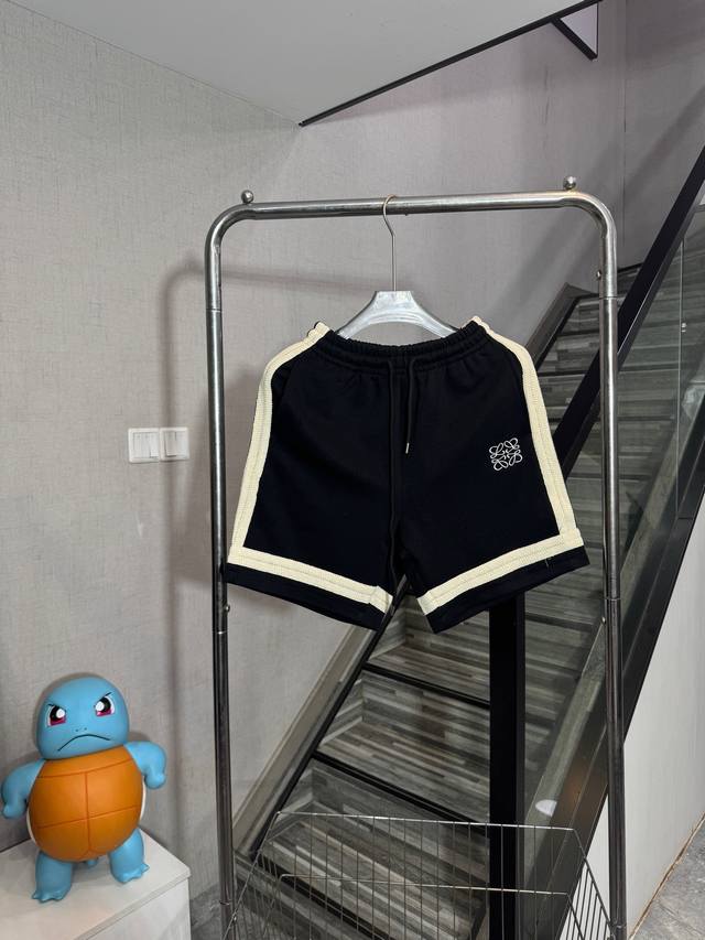 Style: He267 Loewe-Loewe letter stitching webbing drawstring shorts are made of