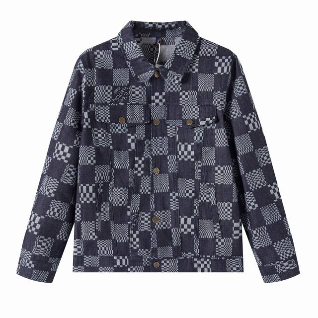 Louis Vuitton LV debuts its new fall collaboration with a checkerboard denim jac