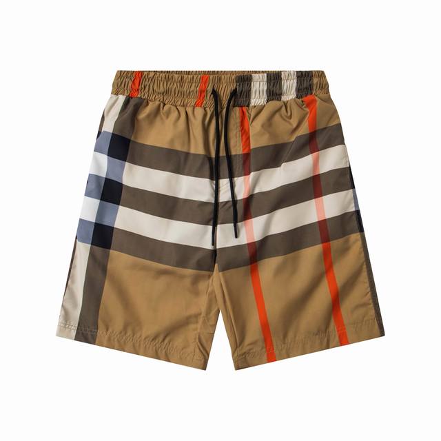 New Model: G708 Burberry's new classic checkered couple's shorts, casual shorts.