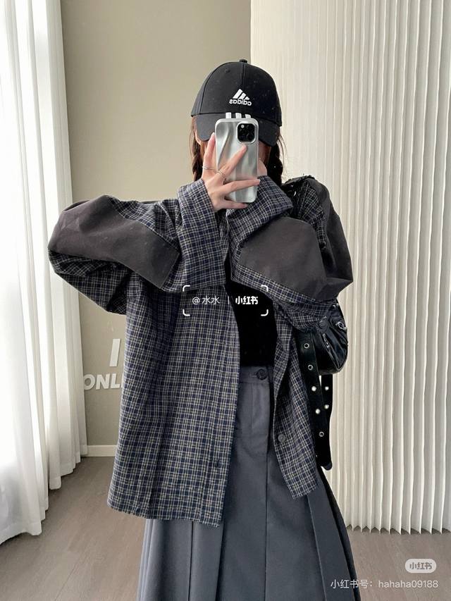 New Arrival, Style: G304 Acne Studios new retro plaid patchwork couple's casual