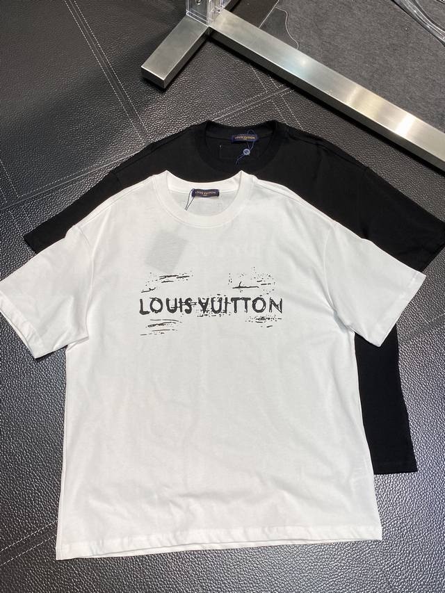 Lv Louis Vuitton exclusive new original men's casual short-sleeved fabric: 240g
