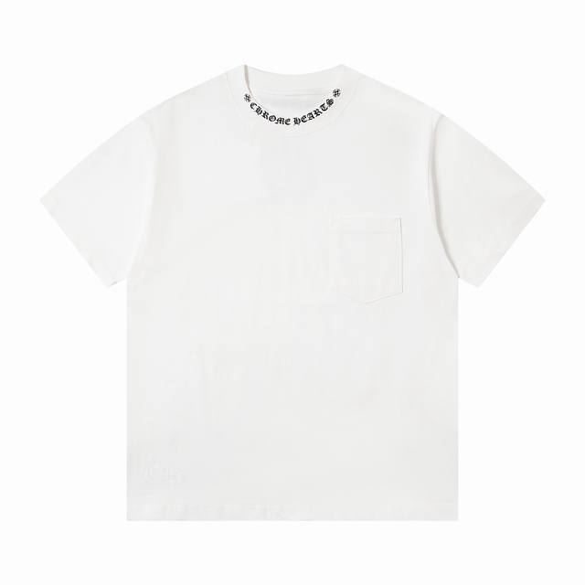 New model number: G821 Chrome Hearts new pocket print casual round neck short-sl